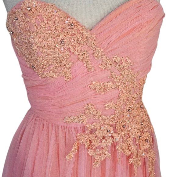 Sherri Hill Pink Tulle Princess Prom Formal Dress - Picture 10 of 10